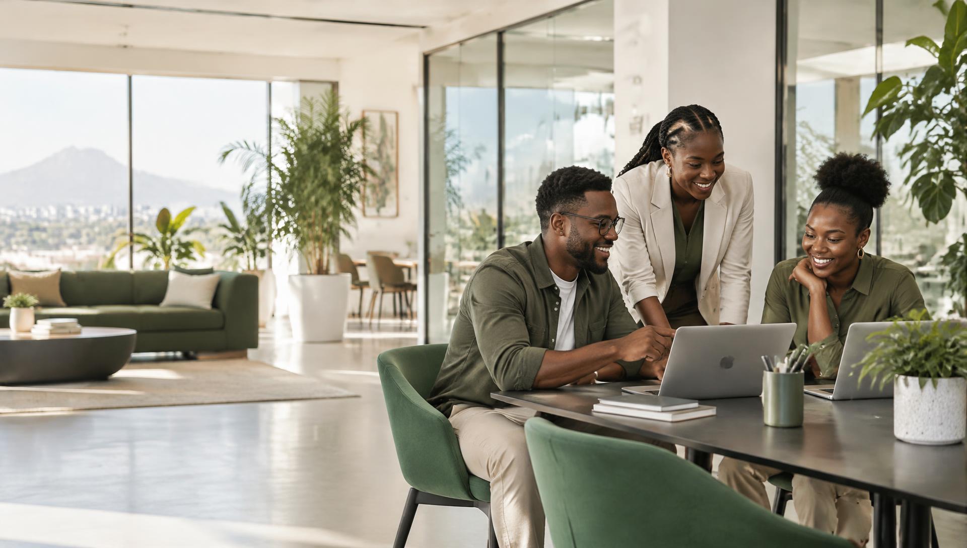 South African professionals collaborating on a website